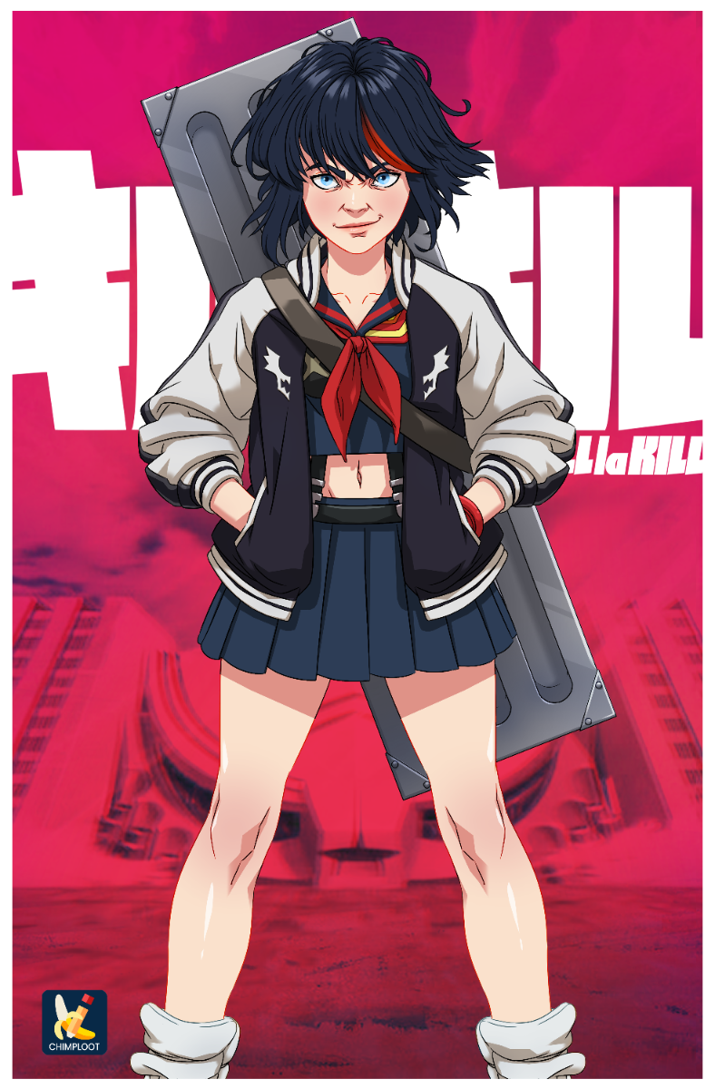 exclusive Kill la kill anime manga ryuko matoi collectible large 11 x 17 print available at Chimploot.com