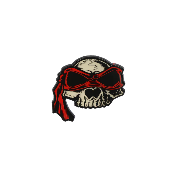 Teenage Mutant Ninja Turtles Raphael Skull Lapel Pin TMNT available at ChimpLoot.com