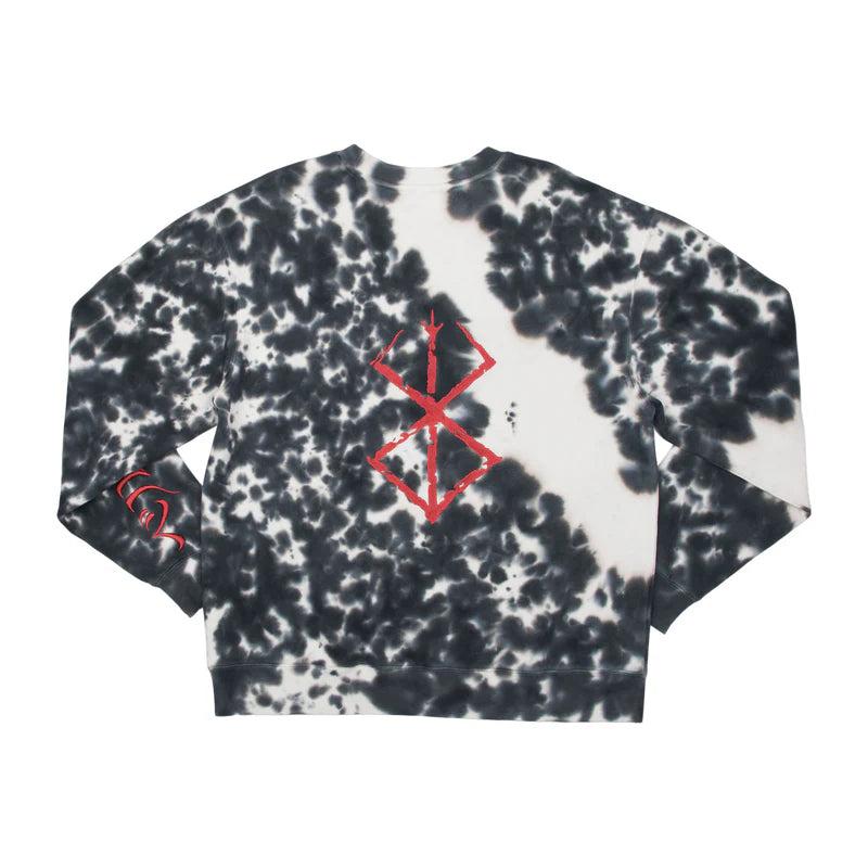 back embroidery Berserk Conviction Arc Bleached Woven Crewneck Sweatshirt available at chimploot.com