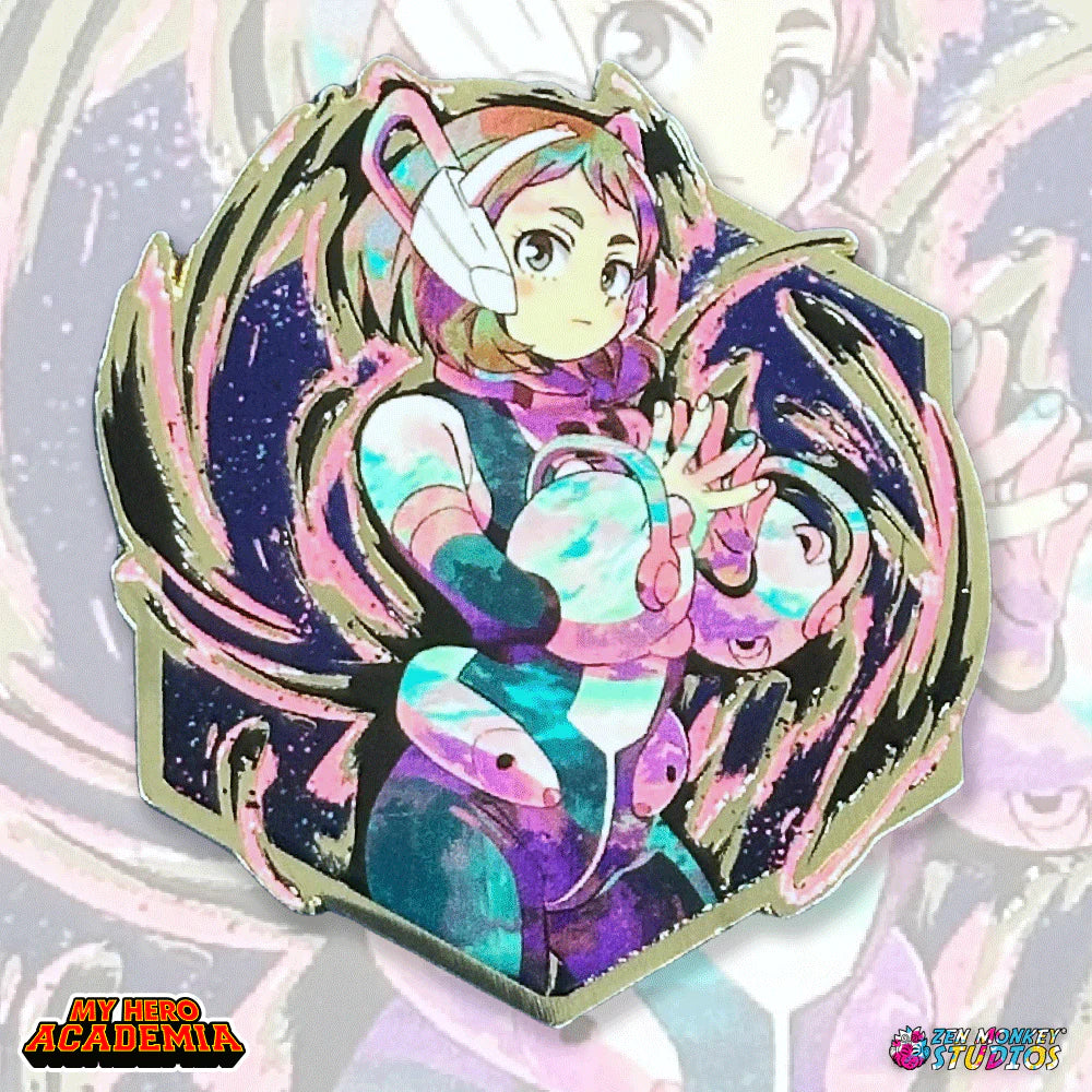 Painterly Series My Hero Academia Ochaco Uraraka Limited Edition Pin by zenmonkeystudios available at chimploot.com