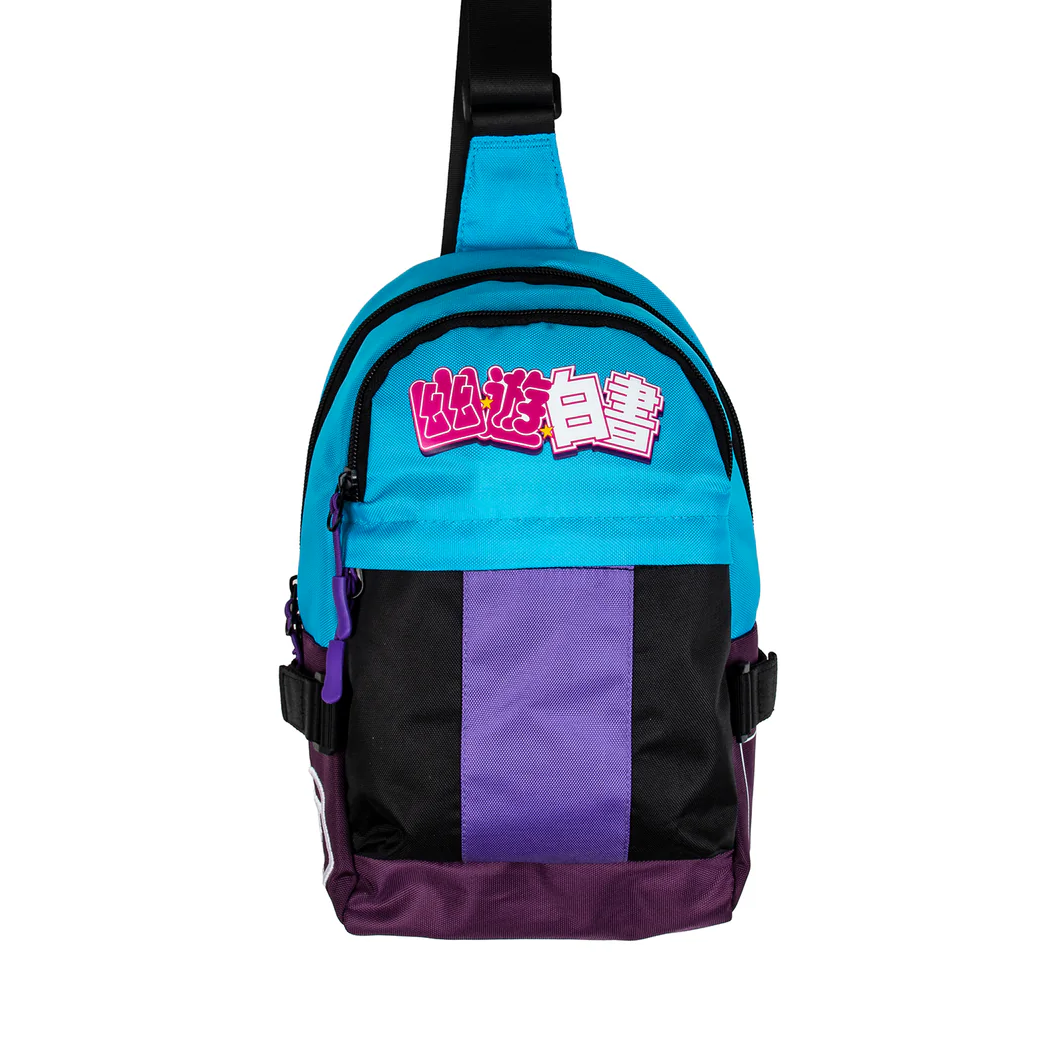 Yu Yu Hakusho Colorblock Sling Bag with Adjustable Shoulder Strap and Front Zip Pocket available at chimploot.com