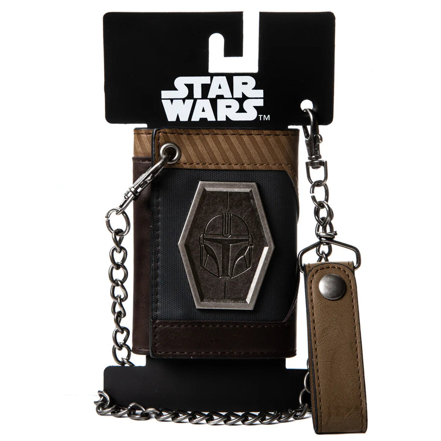 Star Wars: The Mandalorian Chain Wallet with Metal Shield
