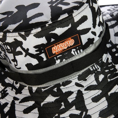 Naruto Allover Black & White Print Boonie Hat on sale at ChimpLoot.com