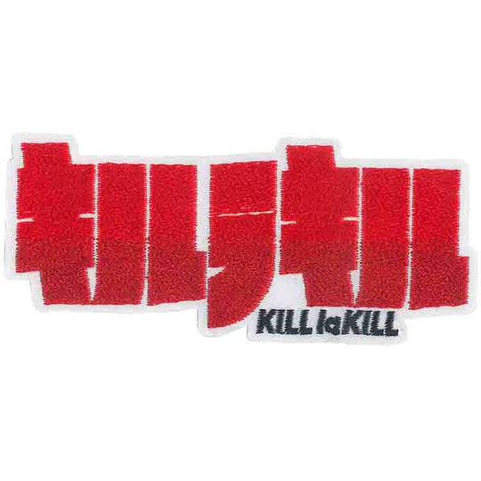 Red and black 'KILL la KILL' logo patch on a white background available at chimploot.com