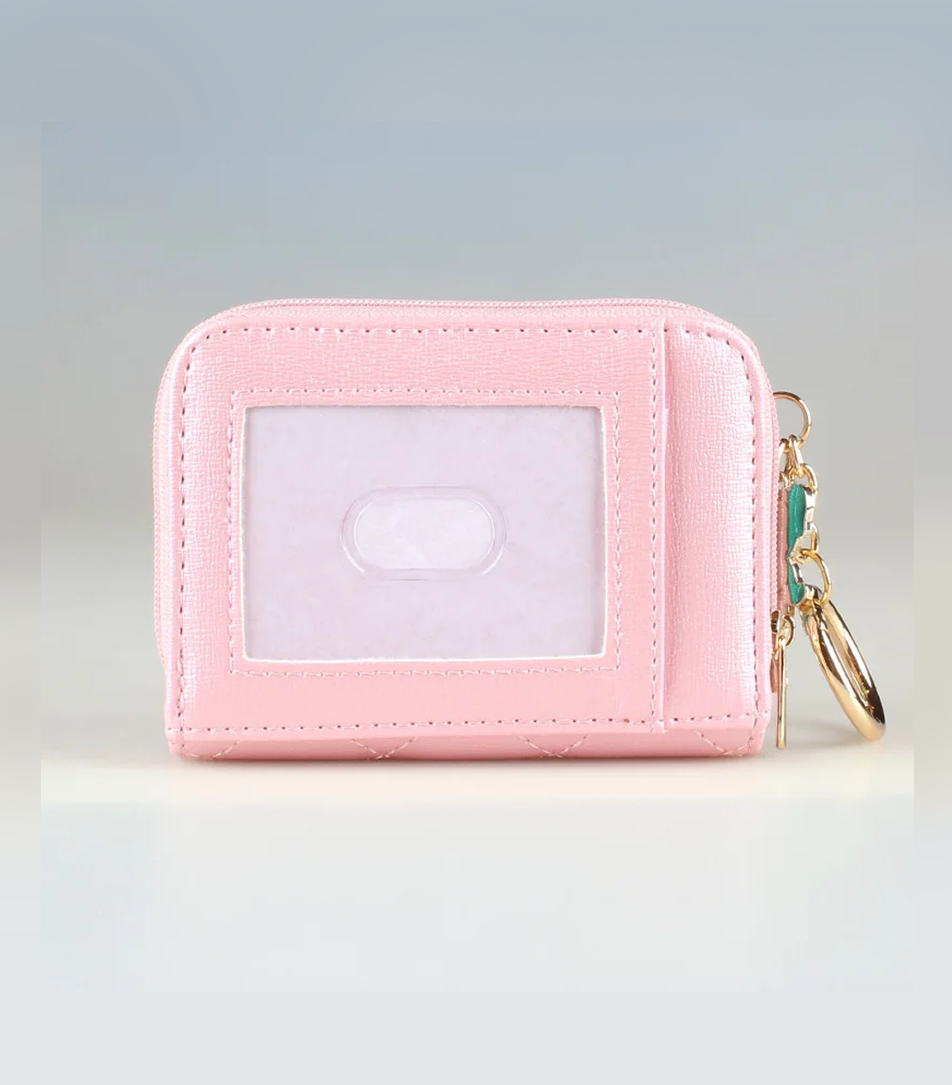 Polly Pocket - Pink Quilted Wallet With Charm ID Window