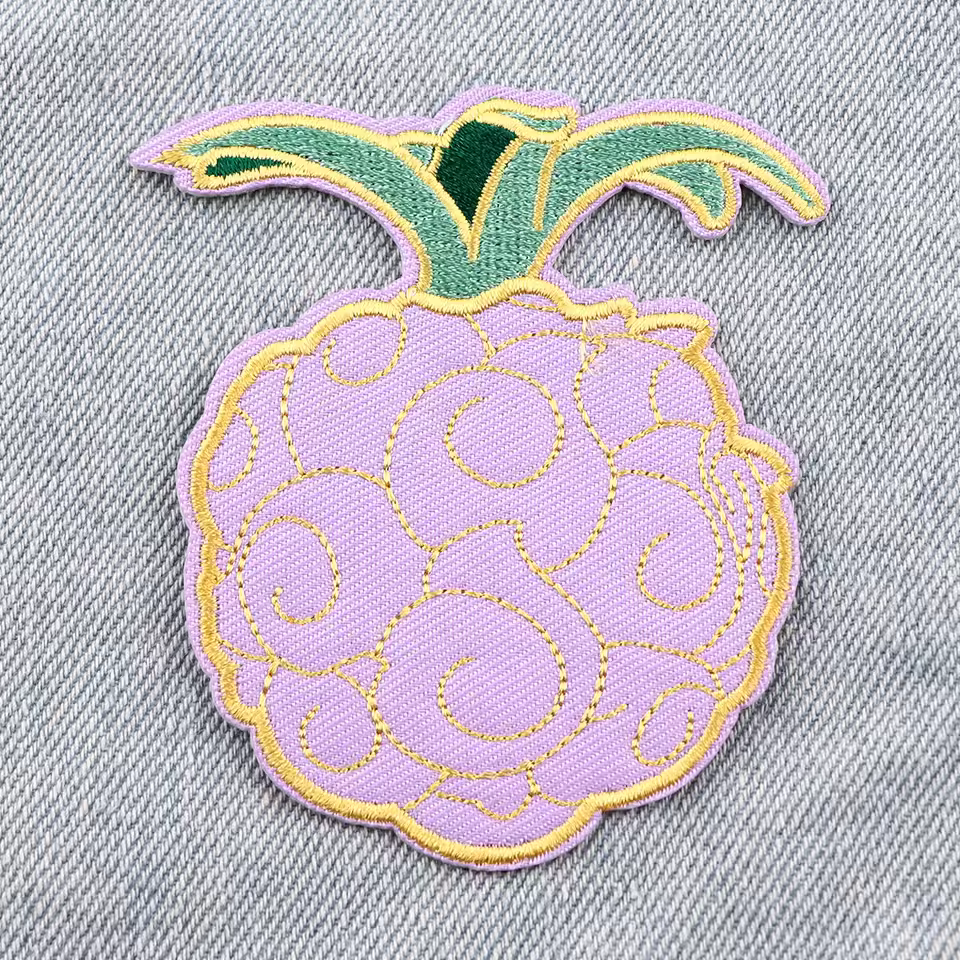 One Piece Yami Yami no Mi Fruit Iron-on Patch available at chimploot.com