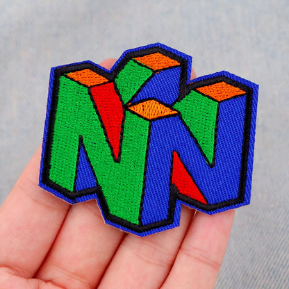 Nintendo 64 logo Iron-on Patch available at chimploot.com