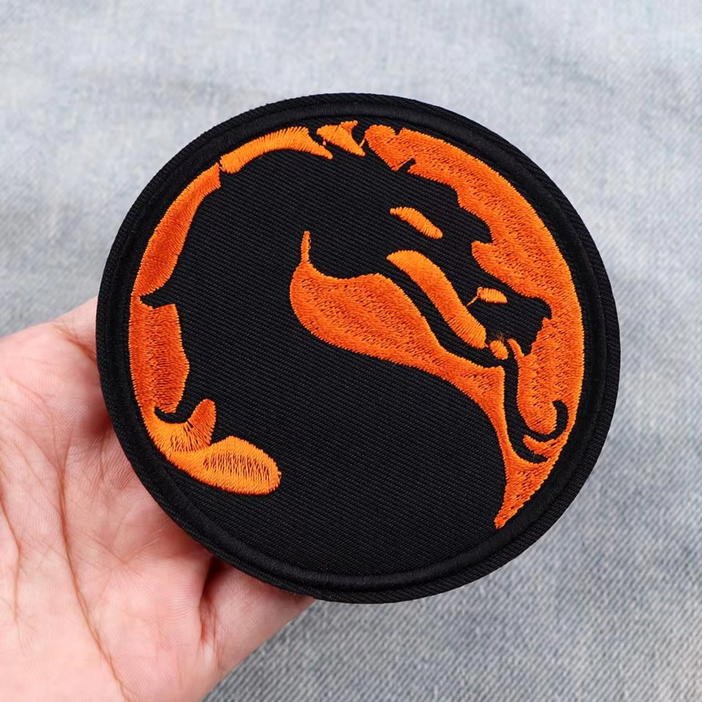 Mortal Kombat logo Iron-on Patch available at Chimploot.com