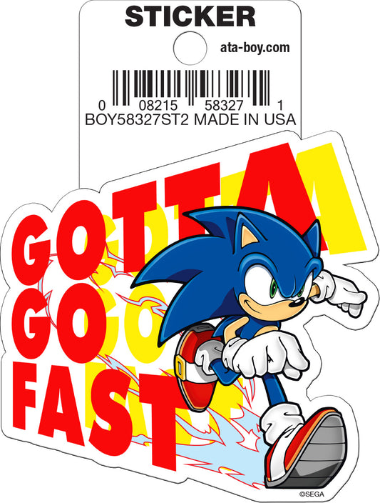 Sonic the Hedgehog Gotta Go Fast Die Cut Sticker