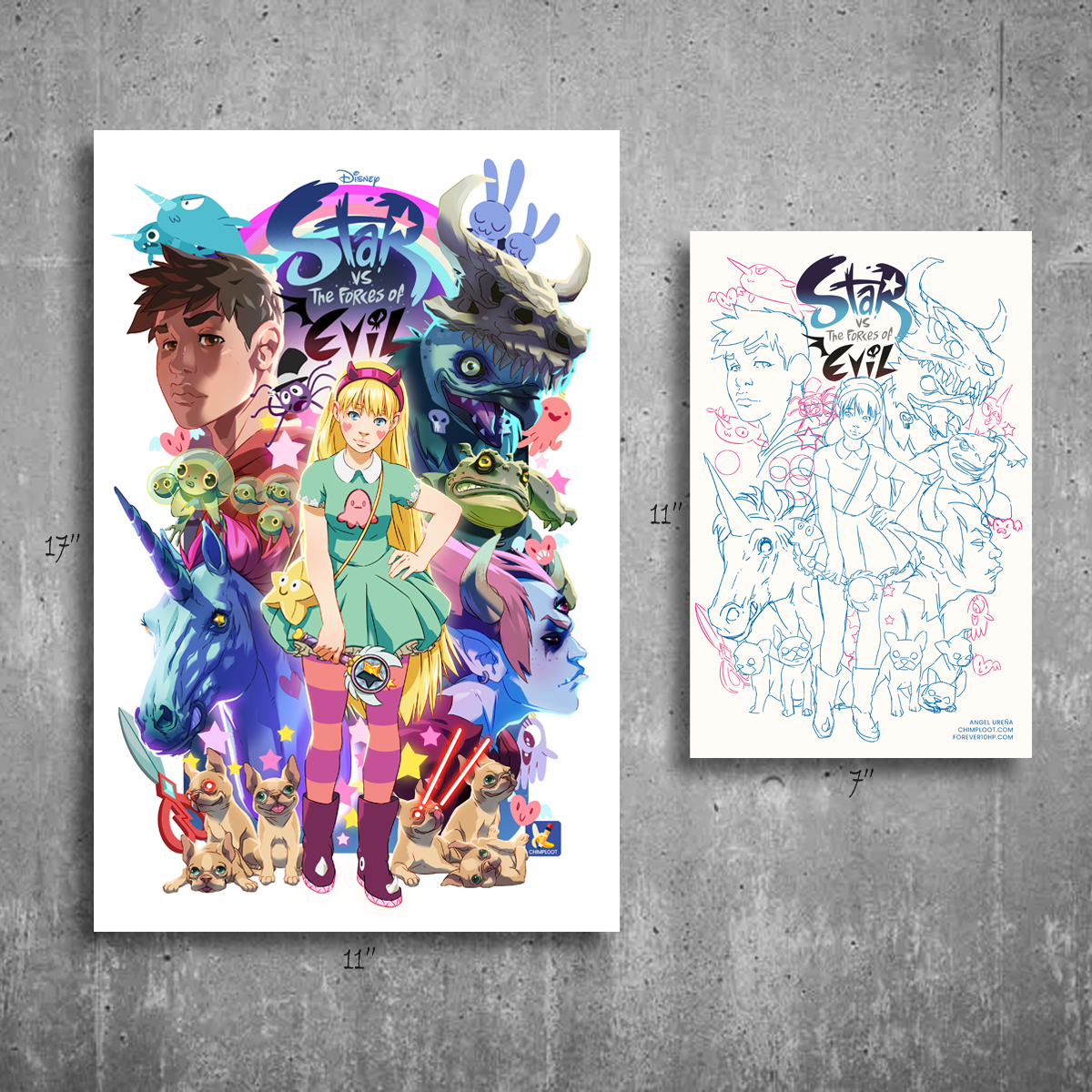 Star vs. the Forces of Evil fan art prints (11"x17") + Bonus Sketch