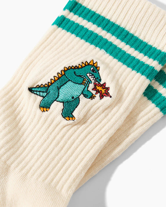 Kaiju Premium Stripes Crew Socks by threadheads available at chimploot.com