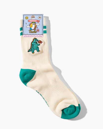 Kaiju Premium Stripes Crew Socks by threadheads available at chimploot.com
