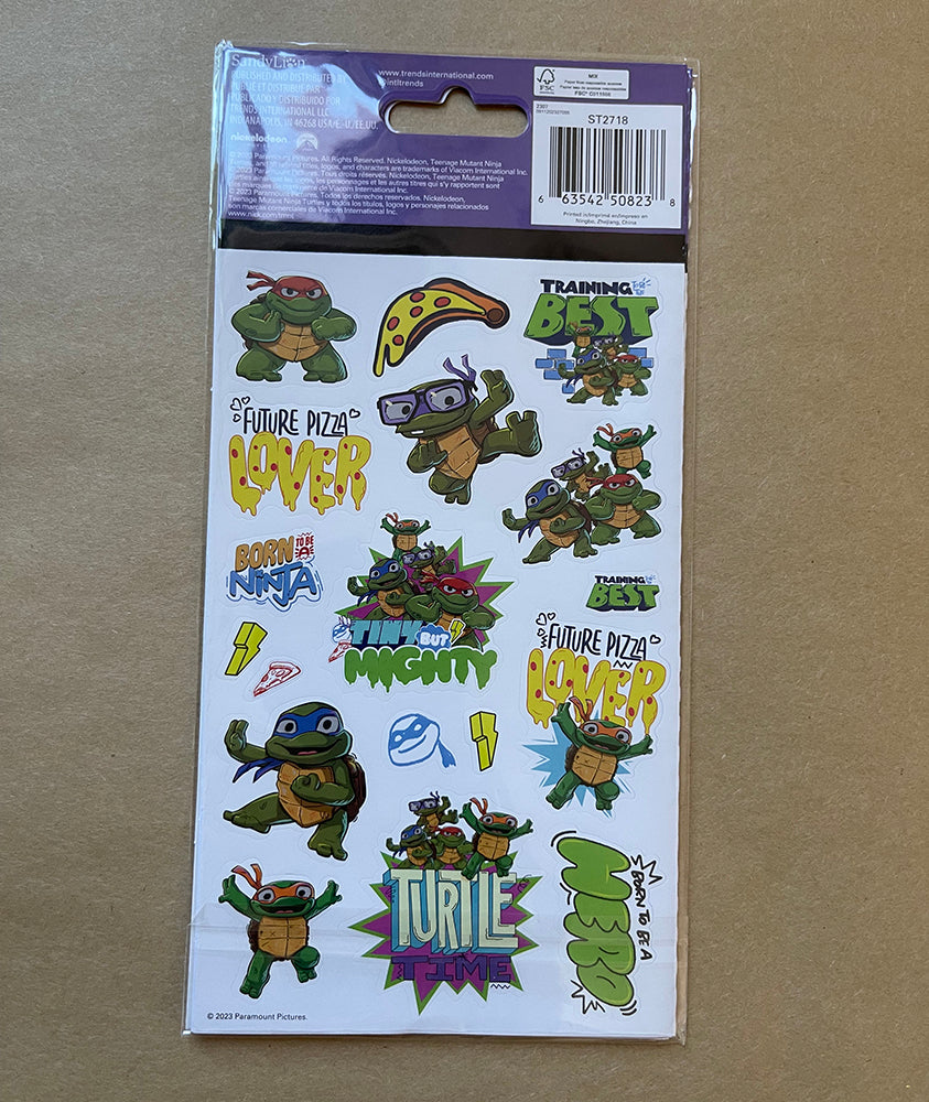 Teenage Mutant Ninja Turtles: Mutant Mayhem - Mini Mutants 4 Sticker Sheets back of sheet
