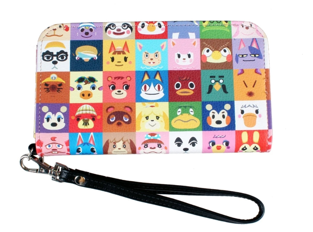 Animal Crossing Character Print Tech Phone Case Wallet Wristlet