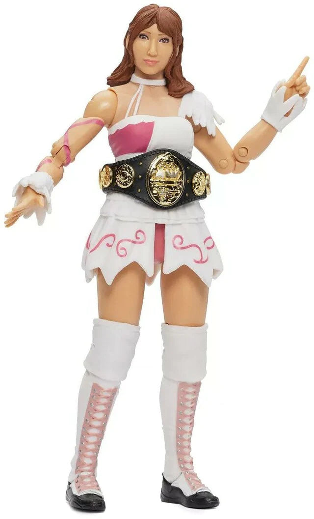 Collectible Jazwares AEW Unrivaled Collection Series 3 Riho Action Figure with interchangeable parts