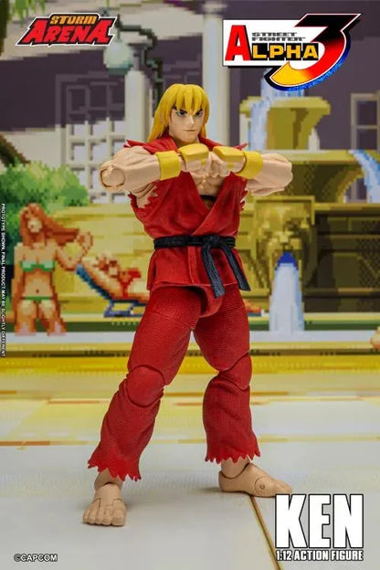 Capcom Street Fighter Alpha 3 Storm Arena Ken 1/12 Scale Action Figure available at chimploot.com