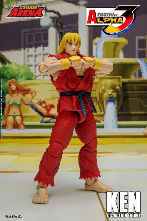 Capcom Street Fighter Alpha 3 Storm Arena Ken 1/12 Scale Action Figure available at chimploot.com