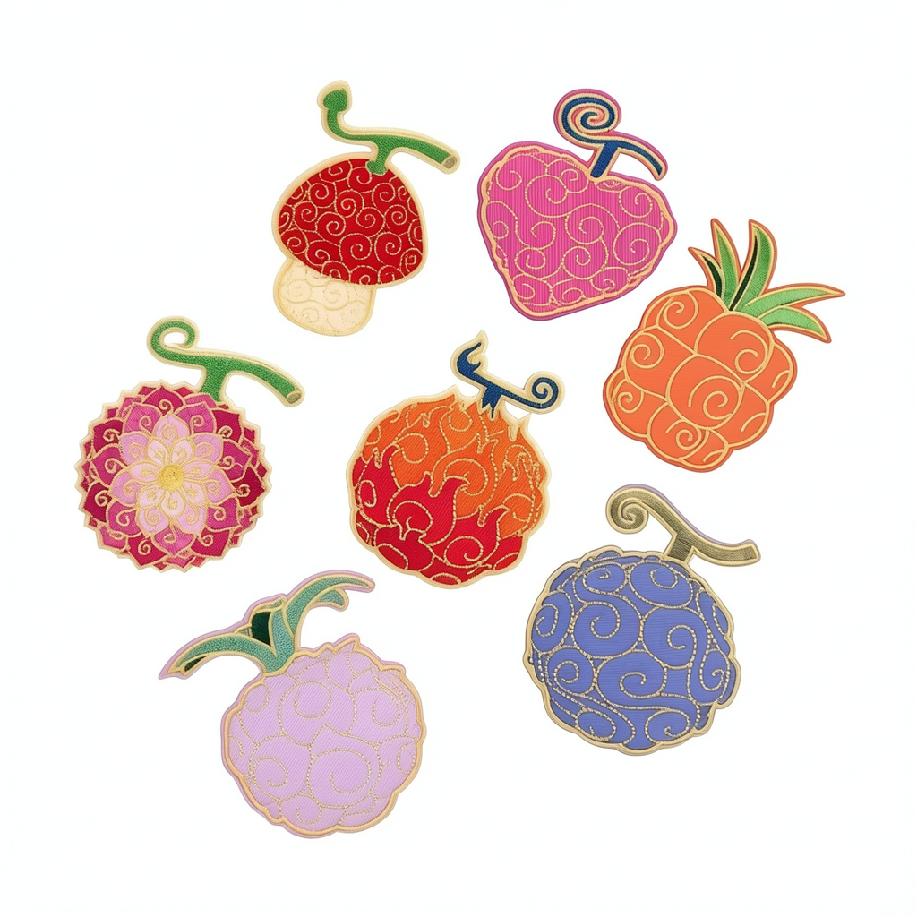 Devil Fruit 7-Pack Plain Back Patch Set