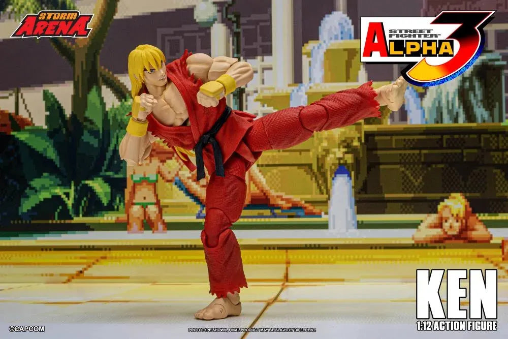 Capcom Street Fighter Alpha 3 Storm Arena Ken 1/12 Scale Action Figure available at chimploot.com