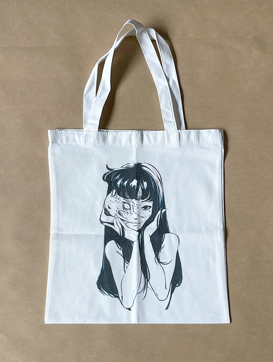 Junji Ito's - "Tomie" Two Face Canvas Tote Bag
