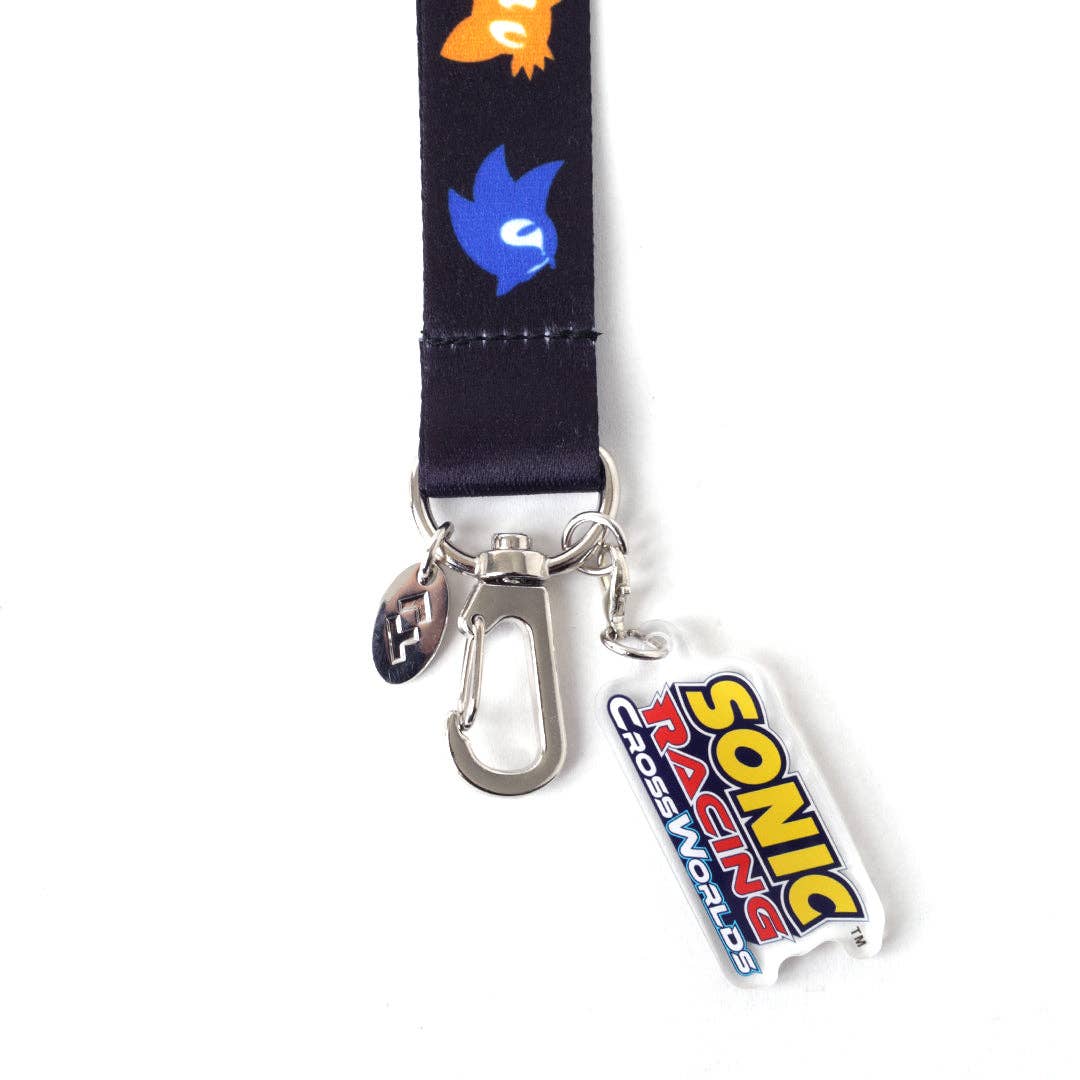 Sonic the Hedgehog Crossworlds Faces Lanyard with Enamel Charm