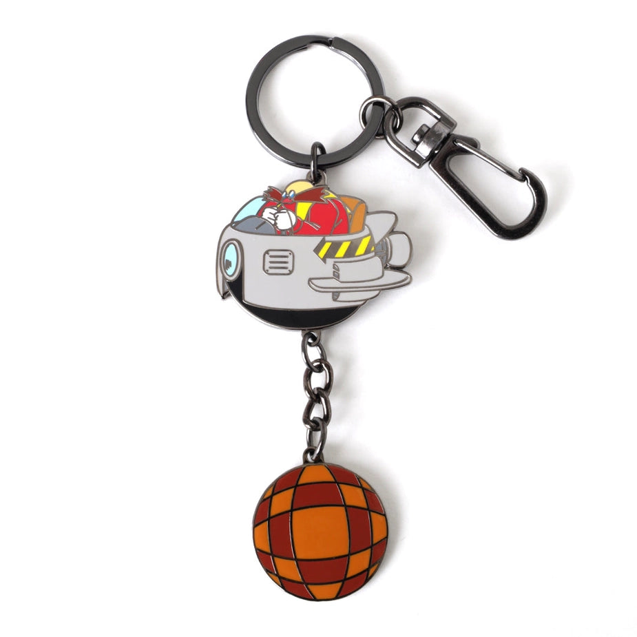Keychain with a cartoon Sonic the Hedgehog - Dr. Eggman Ball on a white background