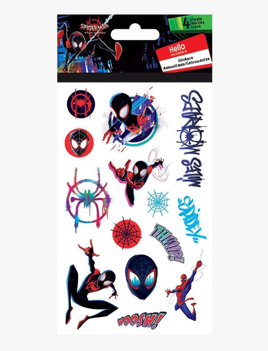 Spider-Man miles morales Into the Spider-Verse collectible Sticker Sheets