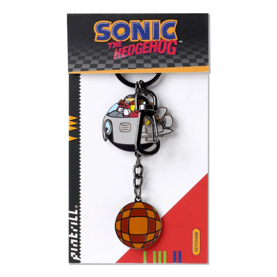 Keychain with a cartoon Sonic the Hedgehog - Dr. Eggman Ball on a white background