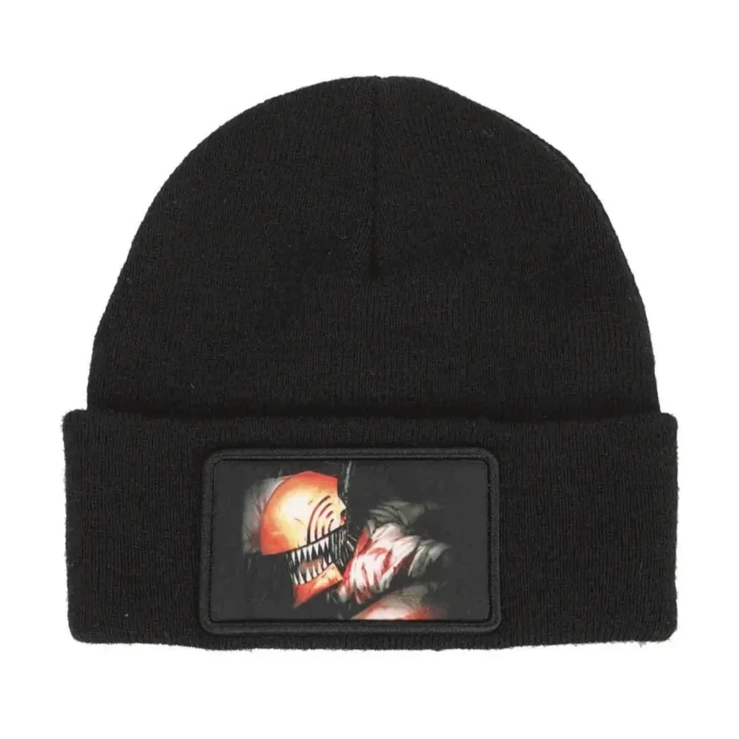 Chainsaw Man anime Sublimated Patch Cuff Beanie available at chimploot.com