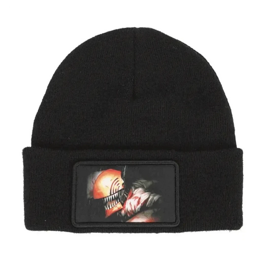 Chainsaw Man anime Sublimated Patch Cuff Beanie available at chimploot.com