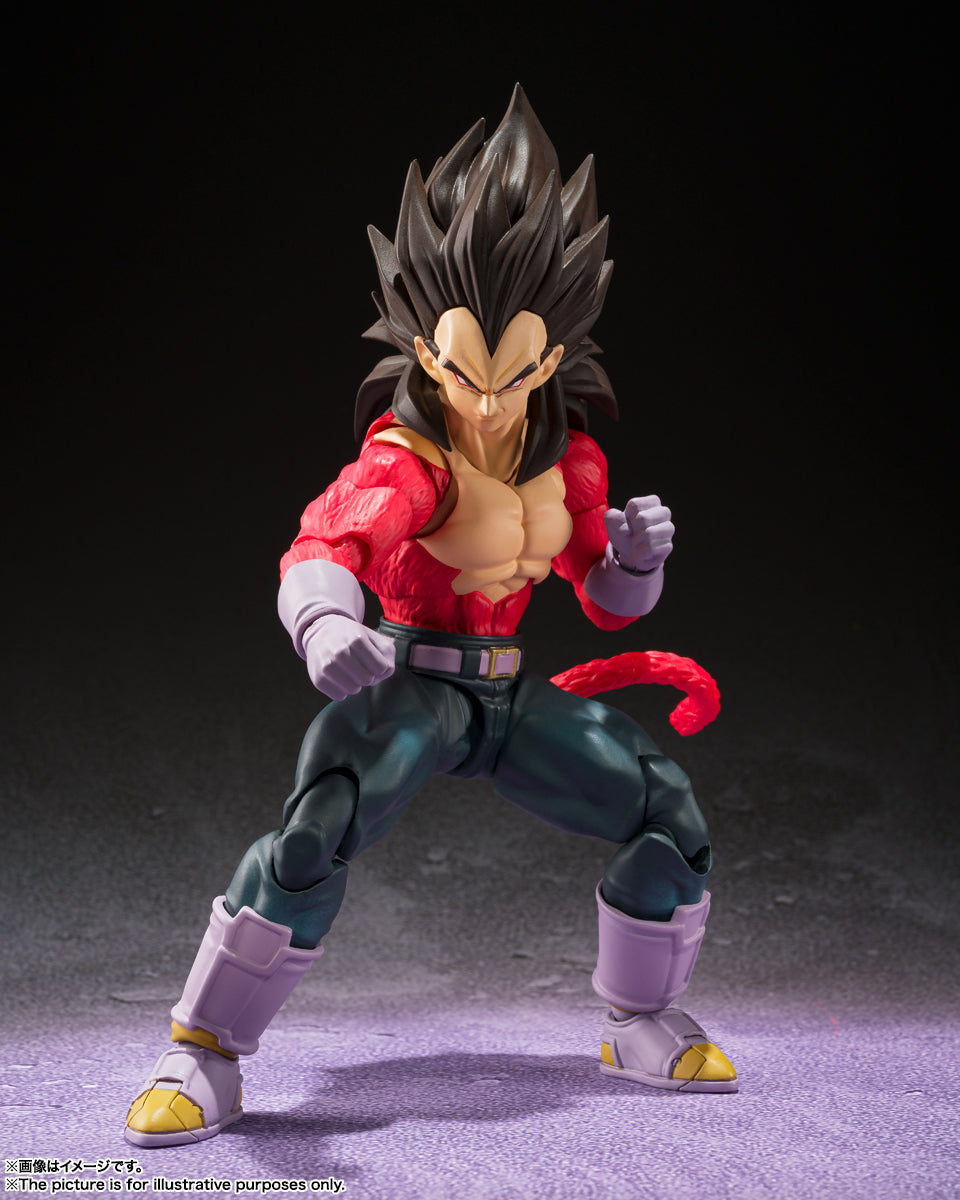 S.H.Figuarts Dragon Ball S.H.Figuarts Dragon Ball GT Vegeta Super Saiyan 4 Posable Figure Interchangable Face Interchagable Hands Special Effects Included Tail Bandai Tamashii Nations Collectable Figure available at ChimpLoot.com