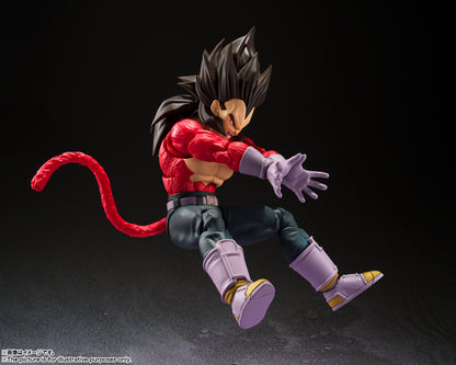 S.H.Figuarts Dragon Ball GT Vegeta Super Saiyan 4 Posable Figure Interchangable Face Interchagable Hands Special Effects Included Tail Bandai Tamashii Nations Collectable Figure