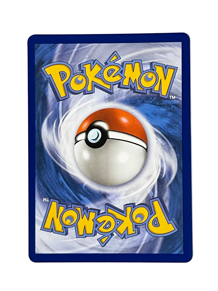 Pokémon trading card with a Poké Ball design on a blue border