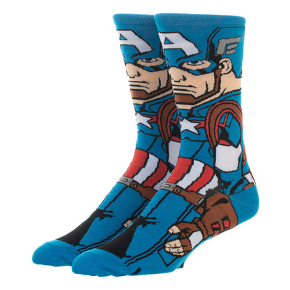 Marvel Captain America Animigos 360 Character Socks