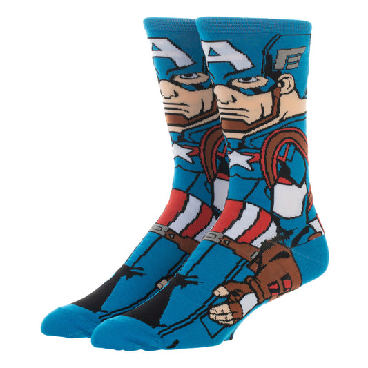 Marvel Captain America Animigos 360 Character Socks