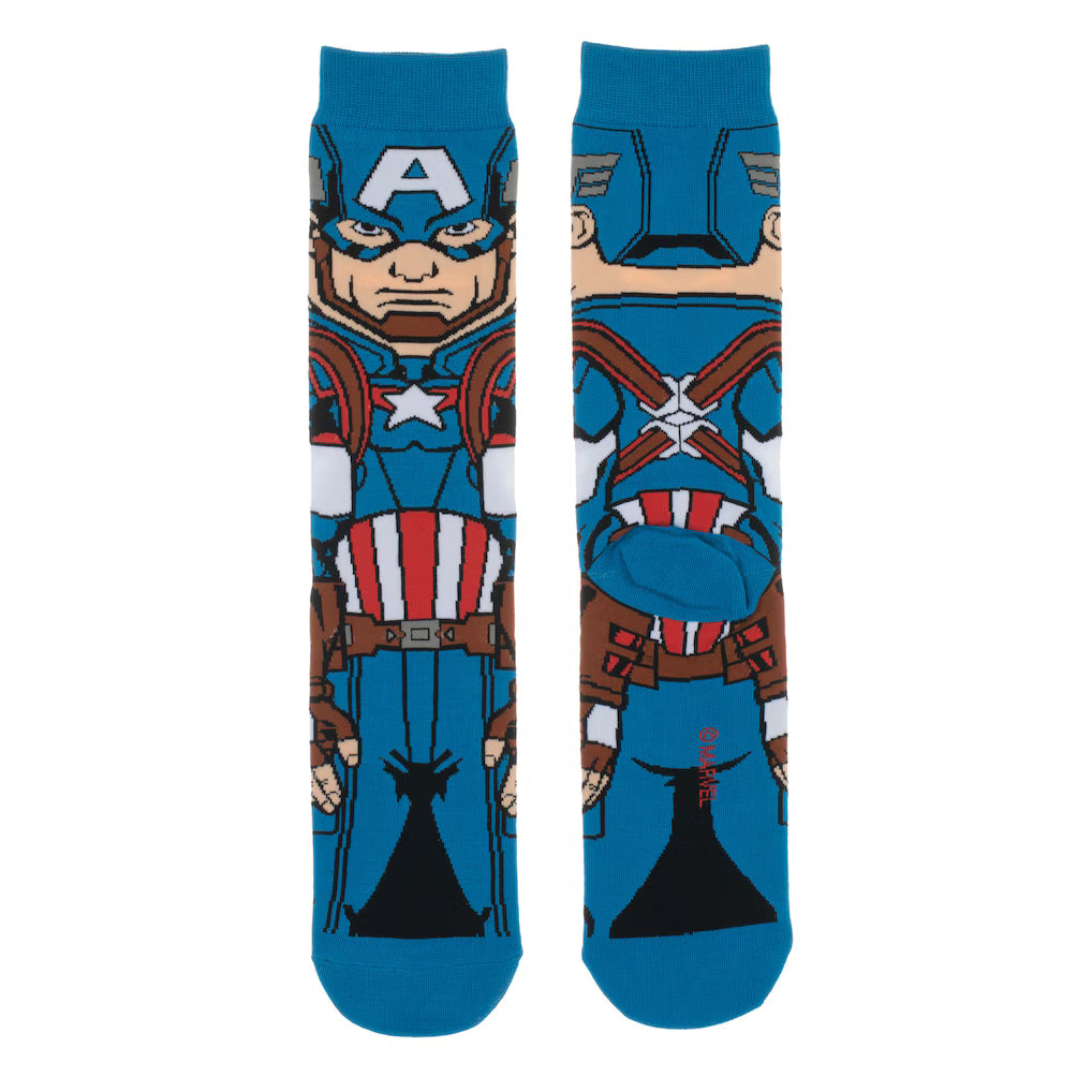 Marvel Captain America Animigos 360 Character Socks