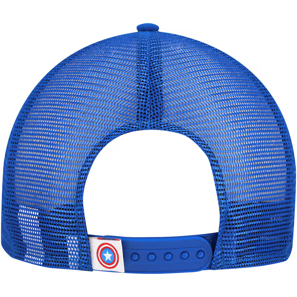 Captain America Blue New Era 9FIFTY Snapback Trucker Hat