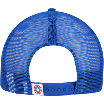 Captain America Blue New Era 9FIFTY Snapback Trucker Hat