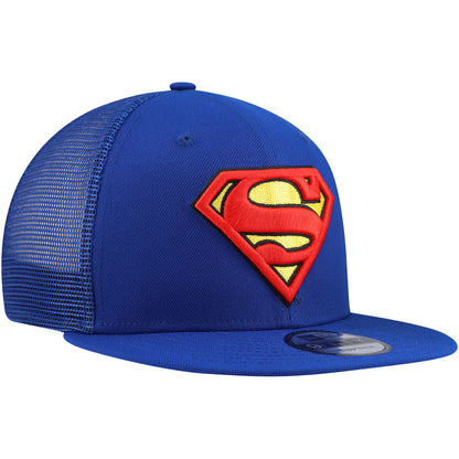 Blue cap with Superman logo on a white background