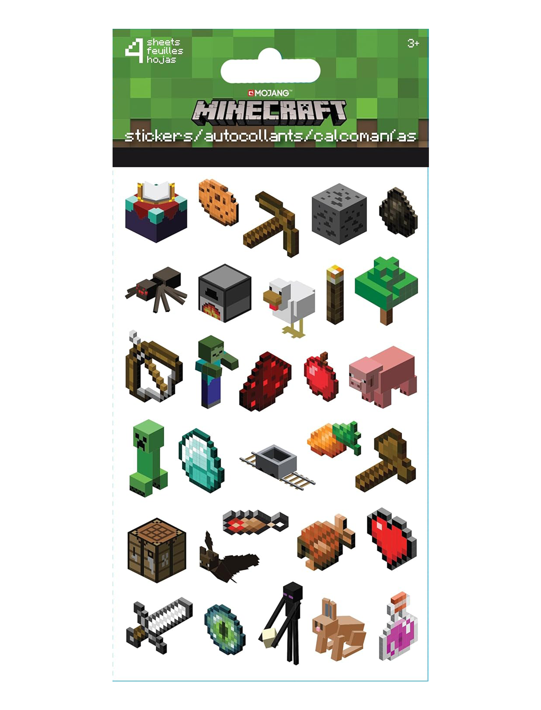 Minecraft Sticker People Many Minecraft Characters 4 Sticker Sheets | ChimpLoot.com