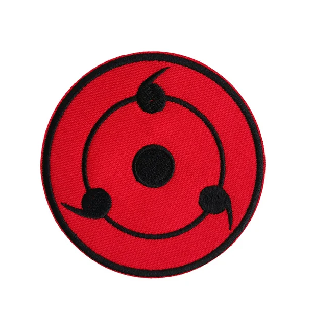 Naruto anime manga Sharingan Eye Iron-On Patch available at chimploot.com