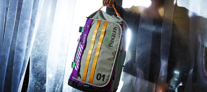 Evangelion EVA 1 Convertible Duffle Bag Backpack Purple Green Yellow Accent Zipper