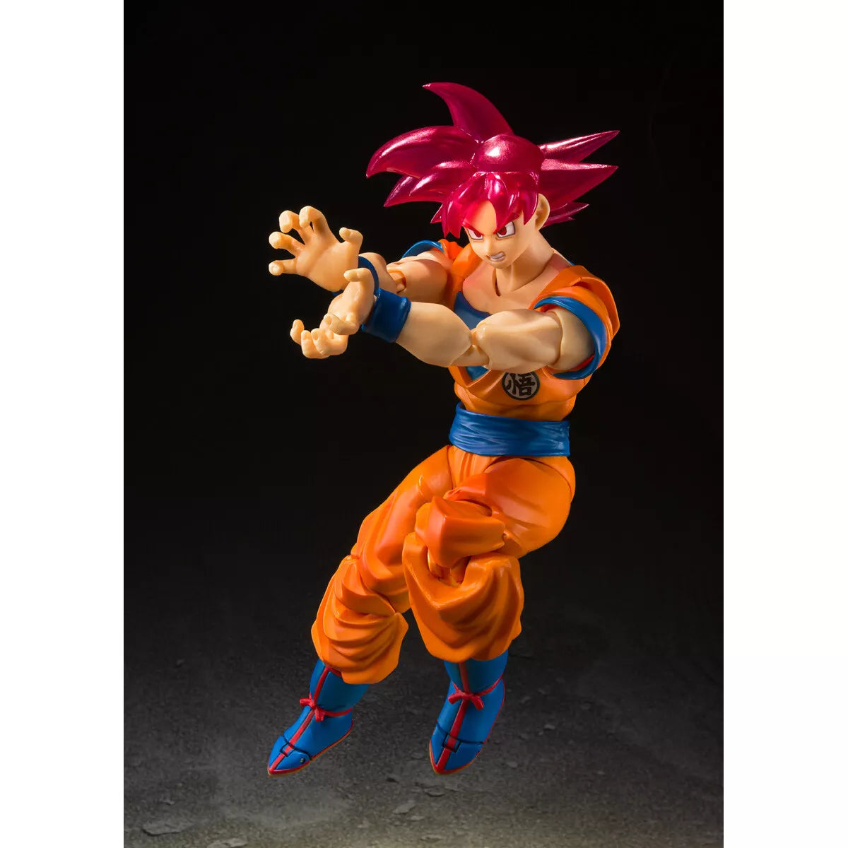 S.H Figuarts Dragon Ball Super Son Goku Super Saiyan GOD Event Exclusive Edition Red Hair Posable Collectable Figure Intechangable Hands Interchangable Face Bandai Tamashii Nations