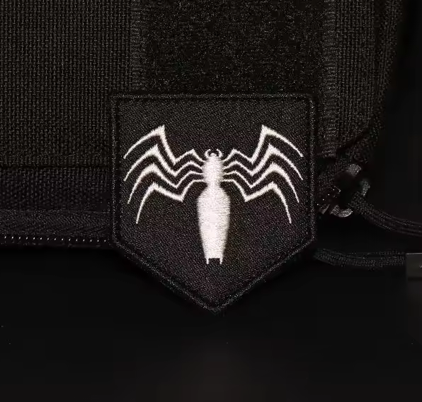 Marvel Spider-Man Venom Symbiote Logo Hook & Loop Patch available at chimploot.com