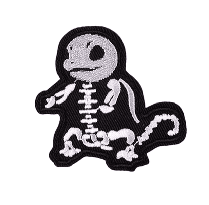 Skeleton pokemon squirtle patch on a white background