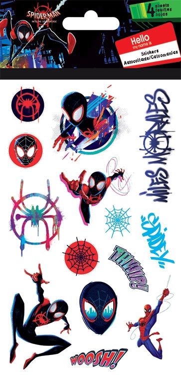Spider-Man: Into the Spider-Verse 4 Sticker Sheets