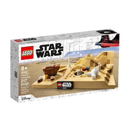 LEGO Star Wars Tatooine™ Homestead (40451) packaging with a desert scene model on a white background