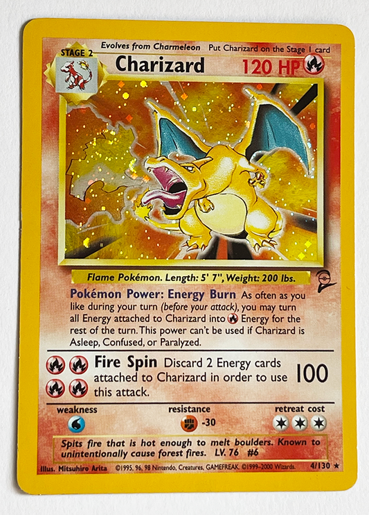 Pokémon: Charizard - Base Set 2 04/130 (Rare Fire Swirl Holo)