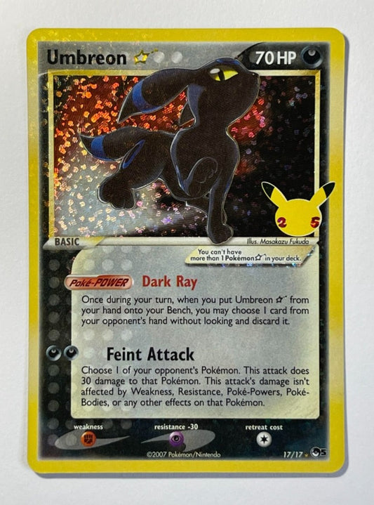 Pokémon: Umbreon Star - Celebrations: Classic Collection 17/17 (Rare Holo) available at ChimpLoot.com