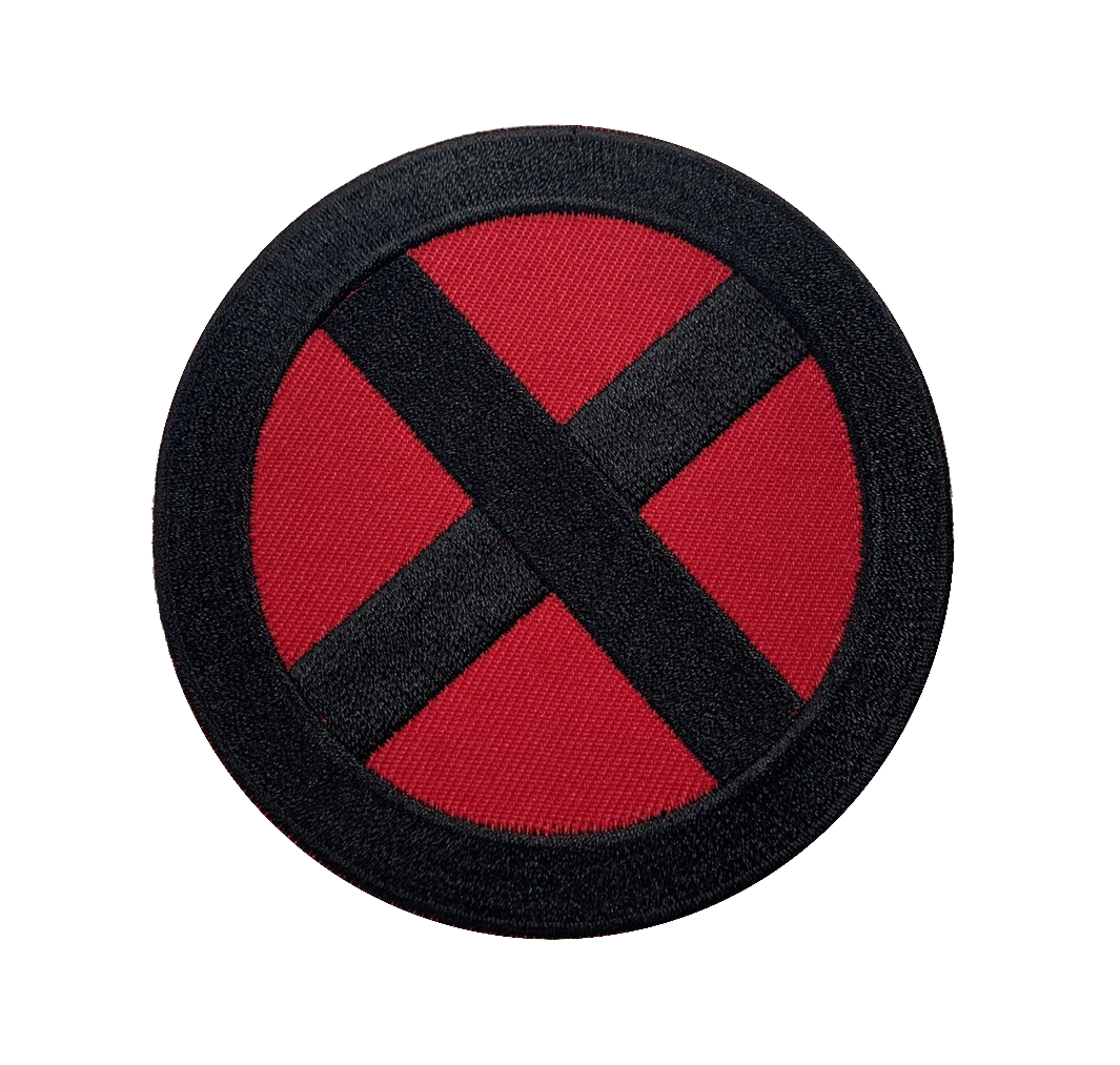 X-Men Classic Red & Black Logo Hook & Loop Patch